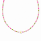 Collana con perline in vetro e margherita in madreperla