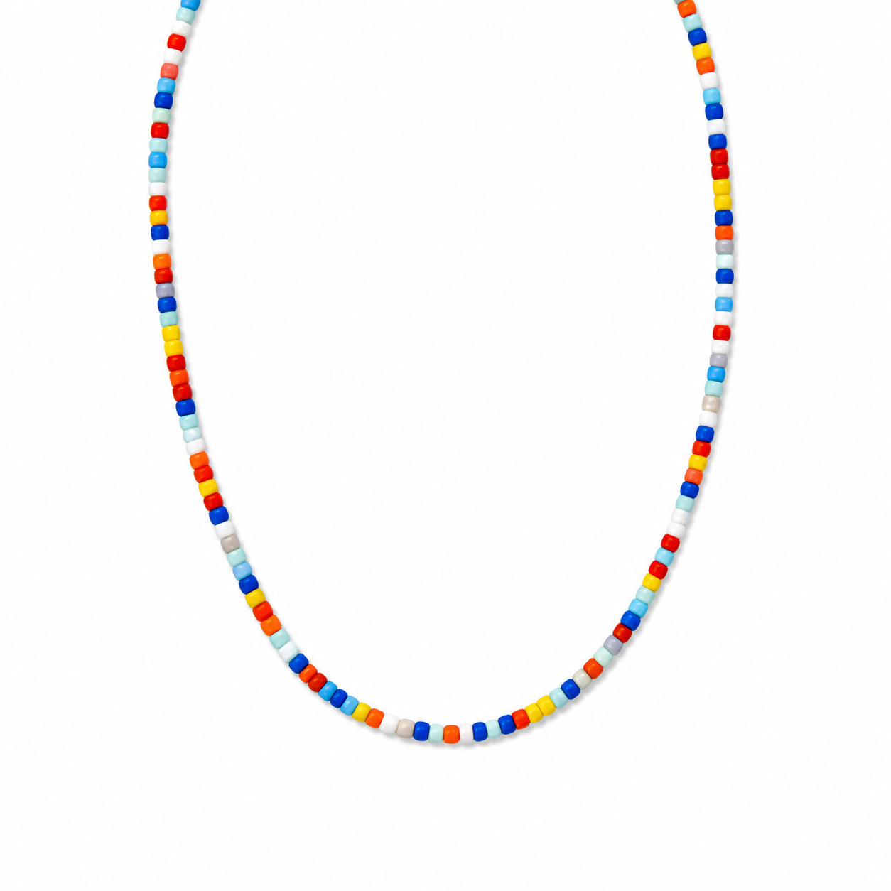 Collana con perline in vetro multicolor