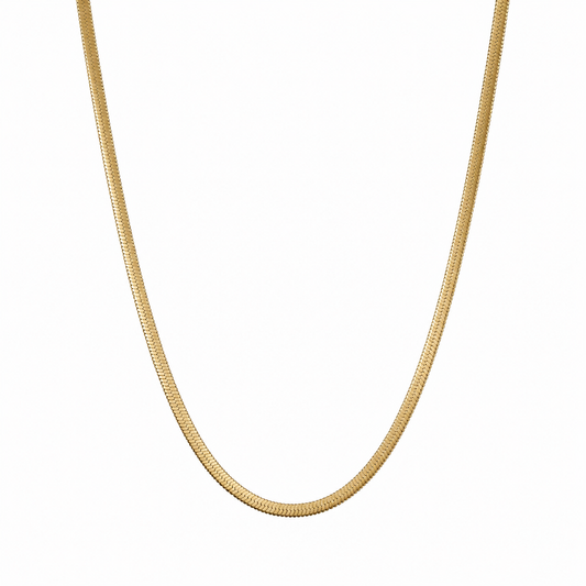 Collana snake in acciaio dorato