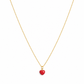 Collana in argento 925 con cuore in corallo naturale