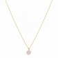 Collana in argento 925 con cuore in quarzo rosa