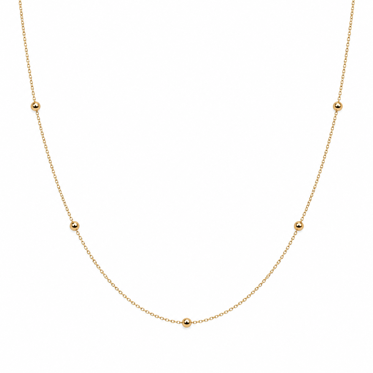 Collana con perline in acciaio