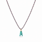 Collana con cordino e mano con le corna in ceramica