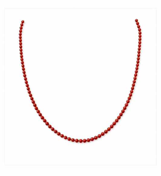 Collana in pasta di corallo rosso