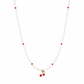 Collana con perline in vetro e ciliegie smaltate