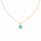 Collana in argento 925 con cuore in pietra dura sfaccettata