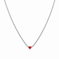 Batticuore - Collana in acciaio con mini cuore smaltato