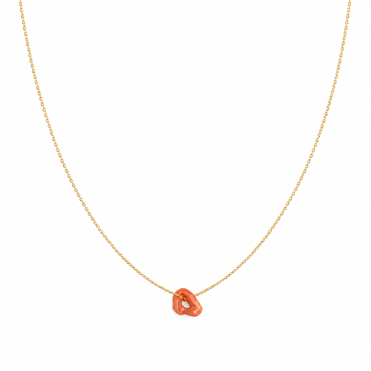 Collana in argento 925 con corallo naturale