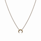 Collana in argento 925 con mezzaluna in acciaio
