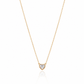 Collana in acciaio con cuore con zircone