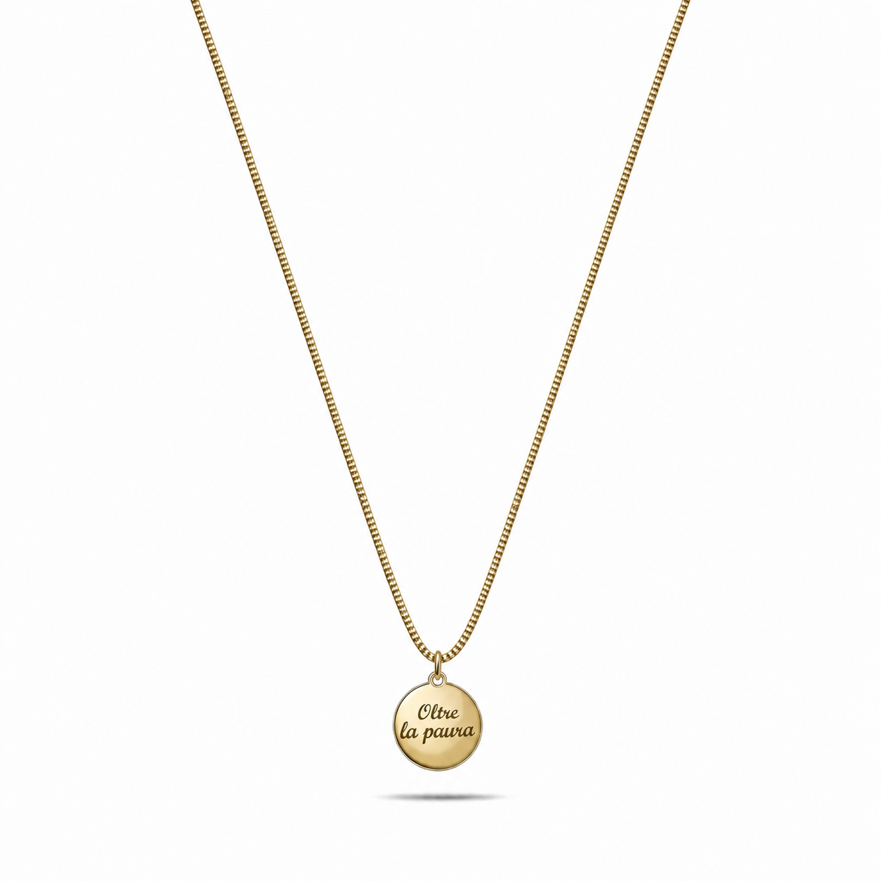 Collana con targhetta in argento 925