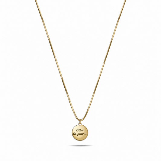 Collana con targhetta in argento 925