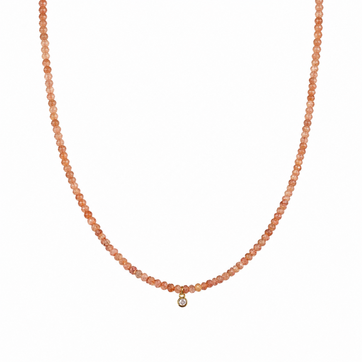 Collana con pietre dure sfaccettate e mini zircone