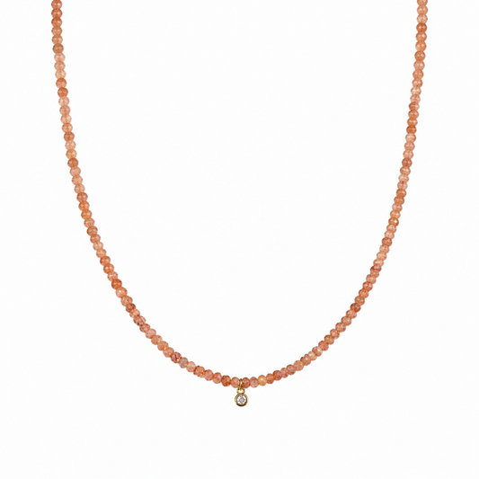 Collana con pietre dure sfaccettate e mini zircone