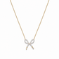 Collana in acciaio con fiocco di perline