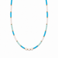 Collana con perline in vetro e perle di fiume