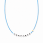 Collana con perline in vetro e letterine