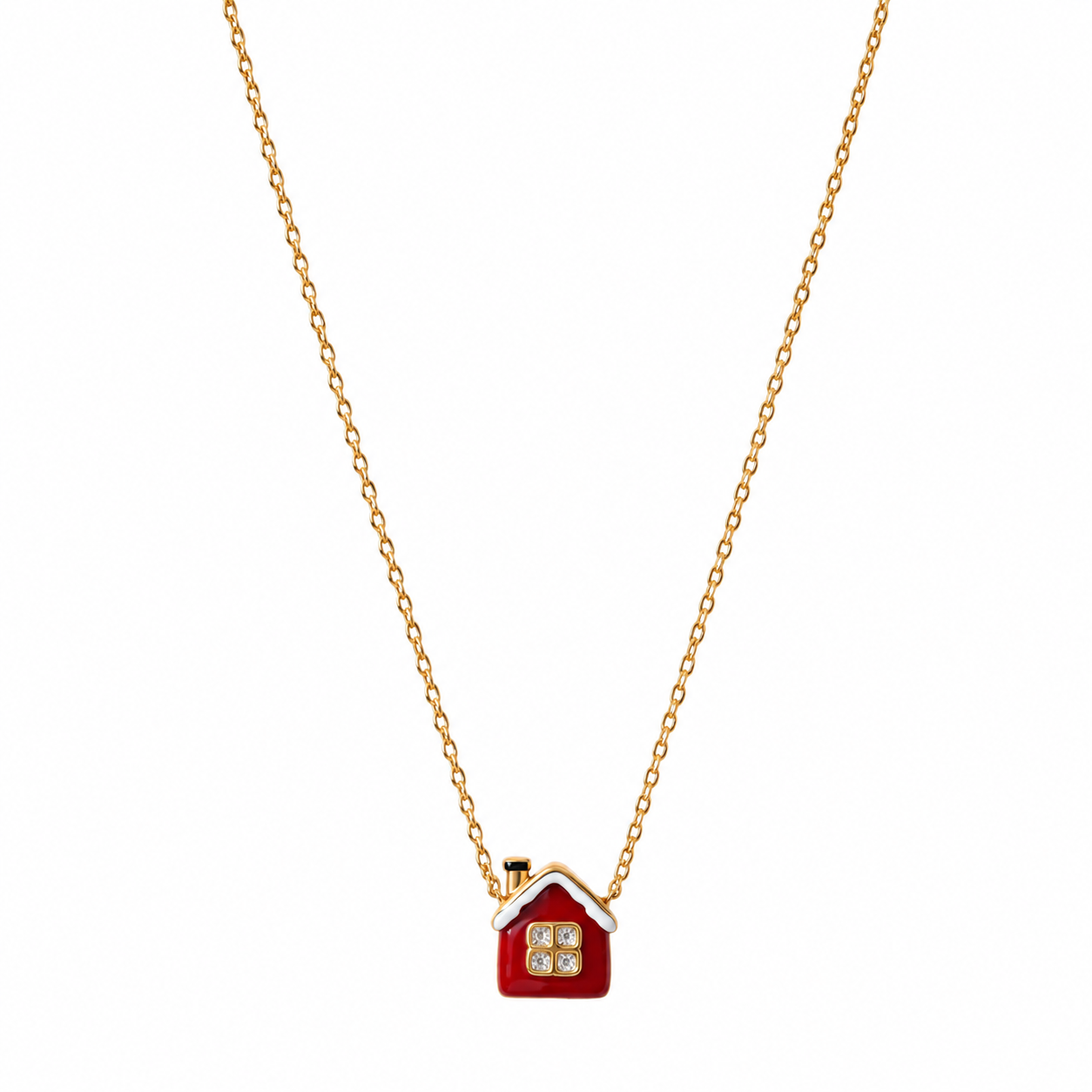 Collana in acciaio con casetta
