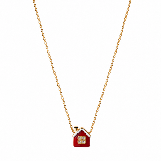 Collana in acciaio con casetta