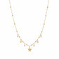 Collana stelline in acciaio con zirconi