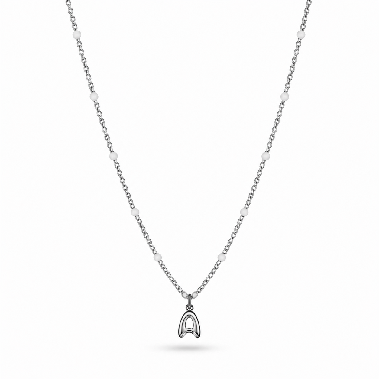 Collana in acciaio con iniziali
