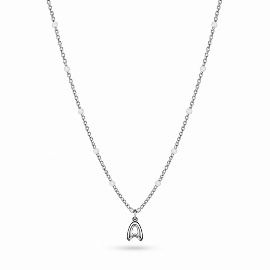 Collana in acciaio con iniziali