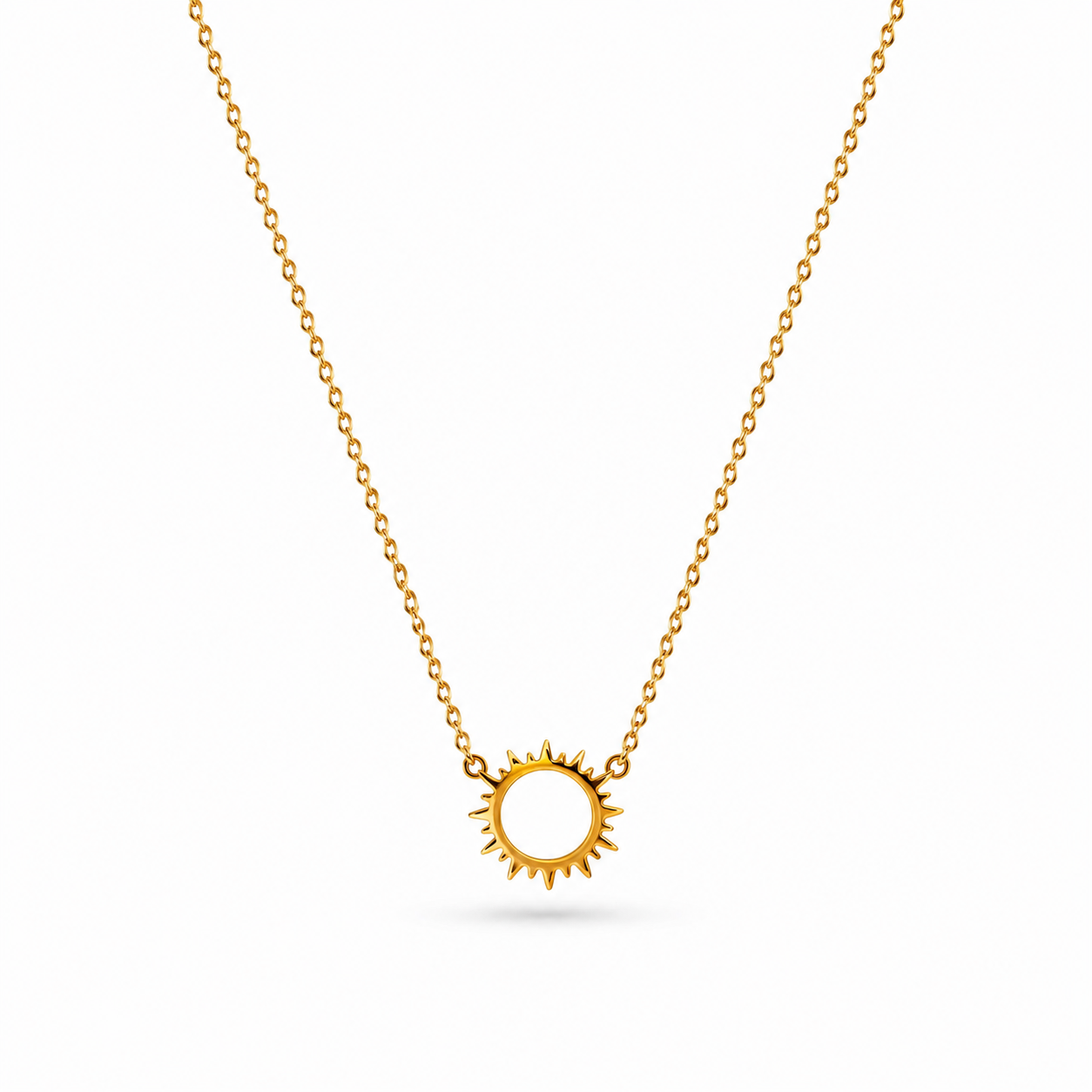 Soleil - Collana in acciaio con sole