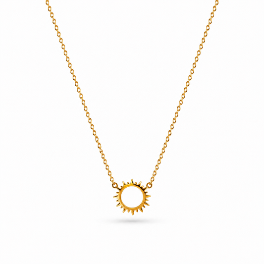 Soleil - Collana in acciaio con sole