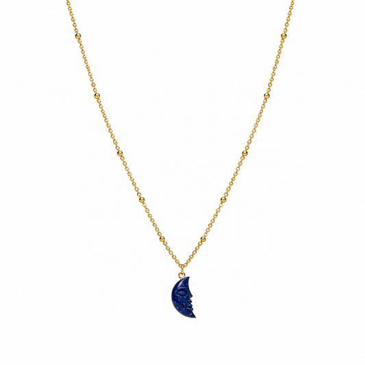 Collane in argento 925 con ciondoli luna in pietra naturale