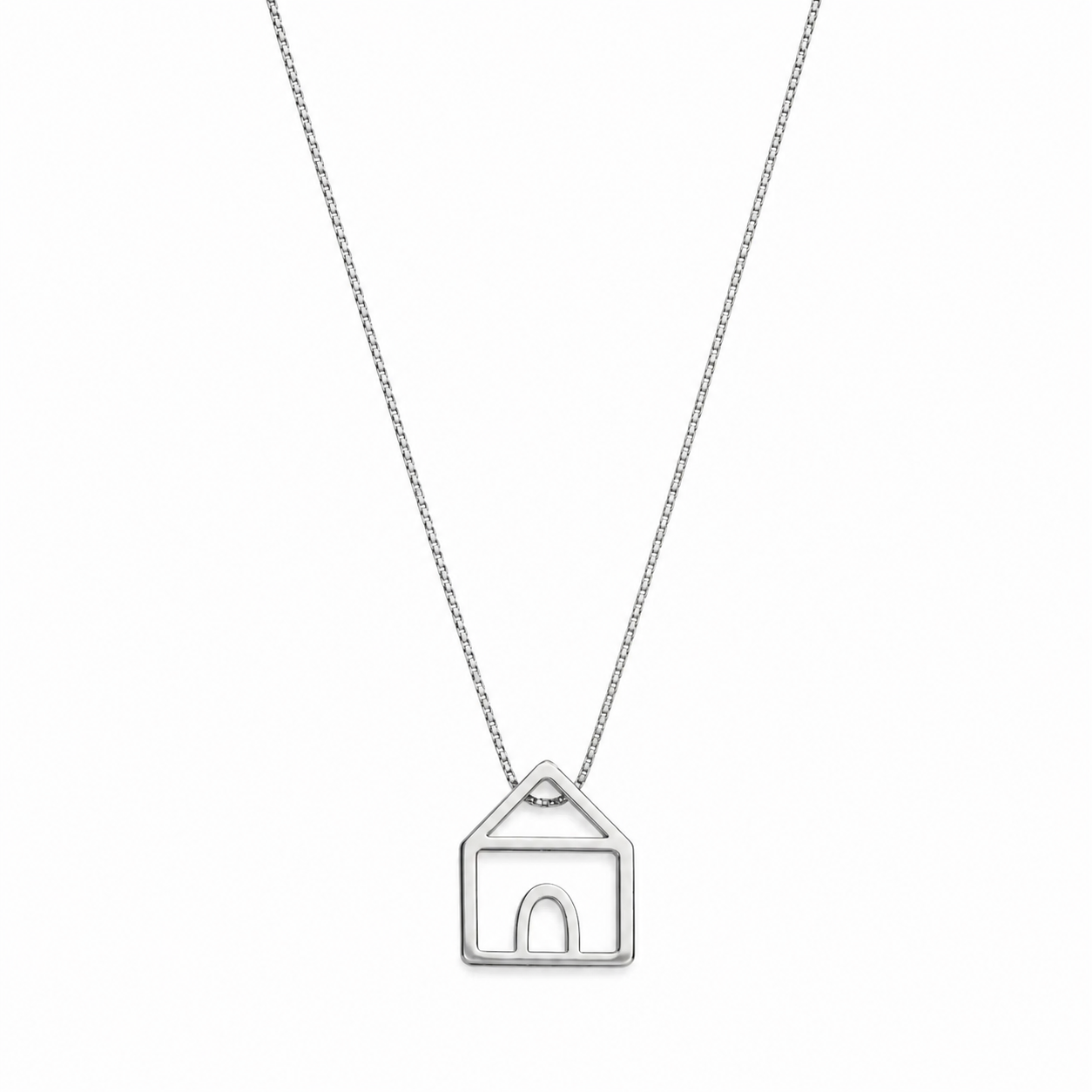 Sweet Home - Collana in argento 925 con ciondolo casa