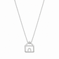 Sweet Home - Collana in argento 925 con ciondolo casa
