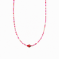 Collana con perline in vetro e fragola centrale