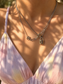 Collana con charm e catena in acciaio