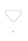 Collana tennis in acciaio oro con cursore