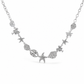 Collana in acciaio silver con soggetti marini con zirconi
