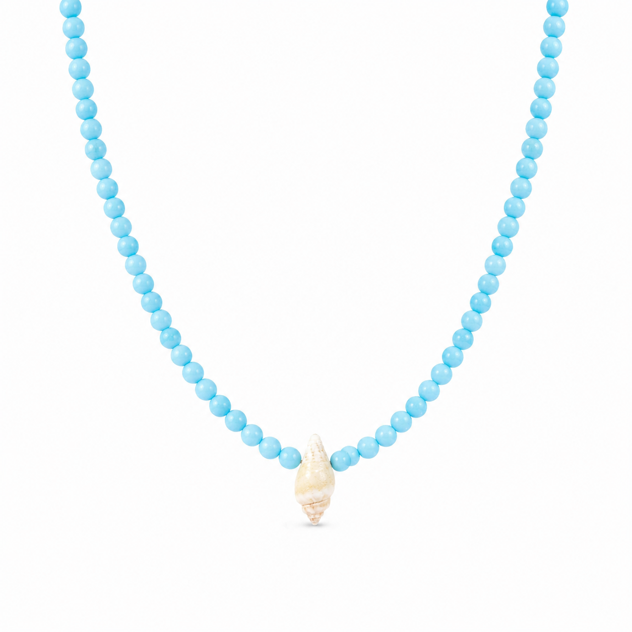 Collana in pasta di turchese e conchiglia