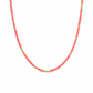 Collana in pasta di corallo rosa scuro e perline oro