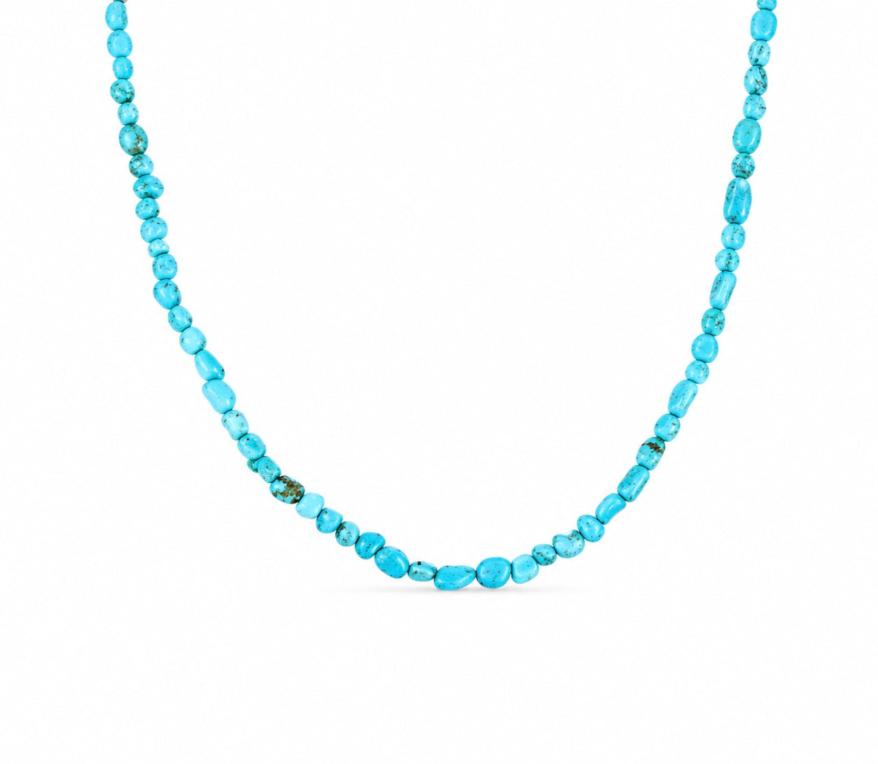 Collana con sassolini in turchese naturale