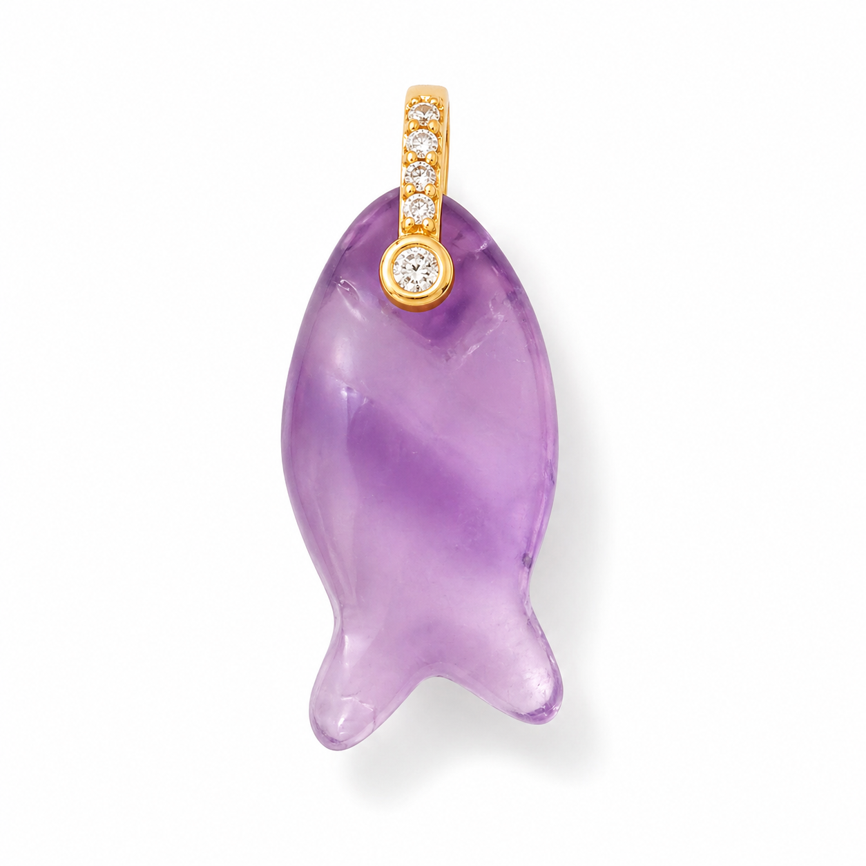 Charm pesce in ametista