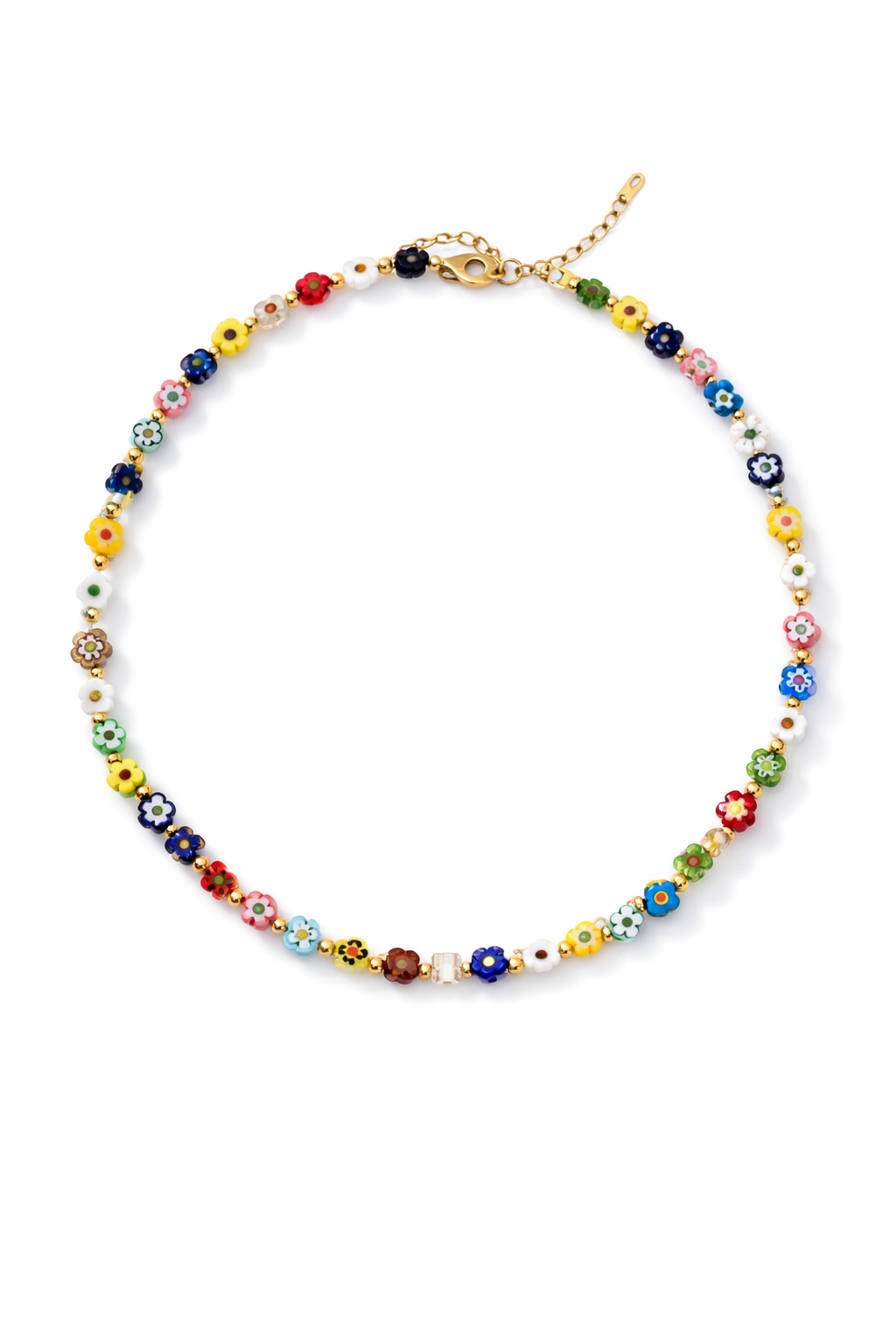 Collana con margherite in vetro di Murano