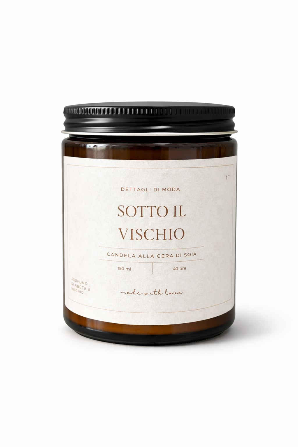 Sotto il vischio - candela alla cera di soia