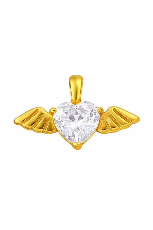 Charm cuore alato