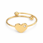 Anello cuore in acciaio con mini zircone