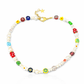 Collana con perle, fragole in vetro e pietre di Murano
