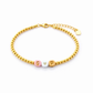 Bracciali con perline in acciaio e letterine da personalizzare