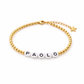 Bracciali con perline in acciaio e letterine da personalizzare