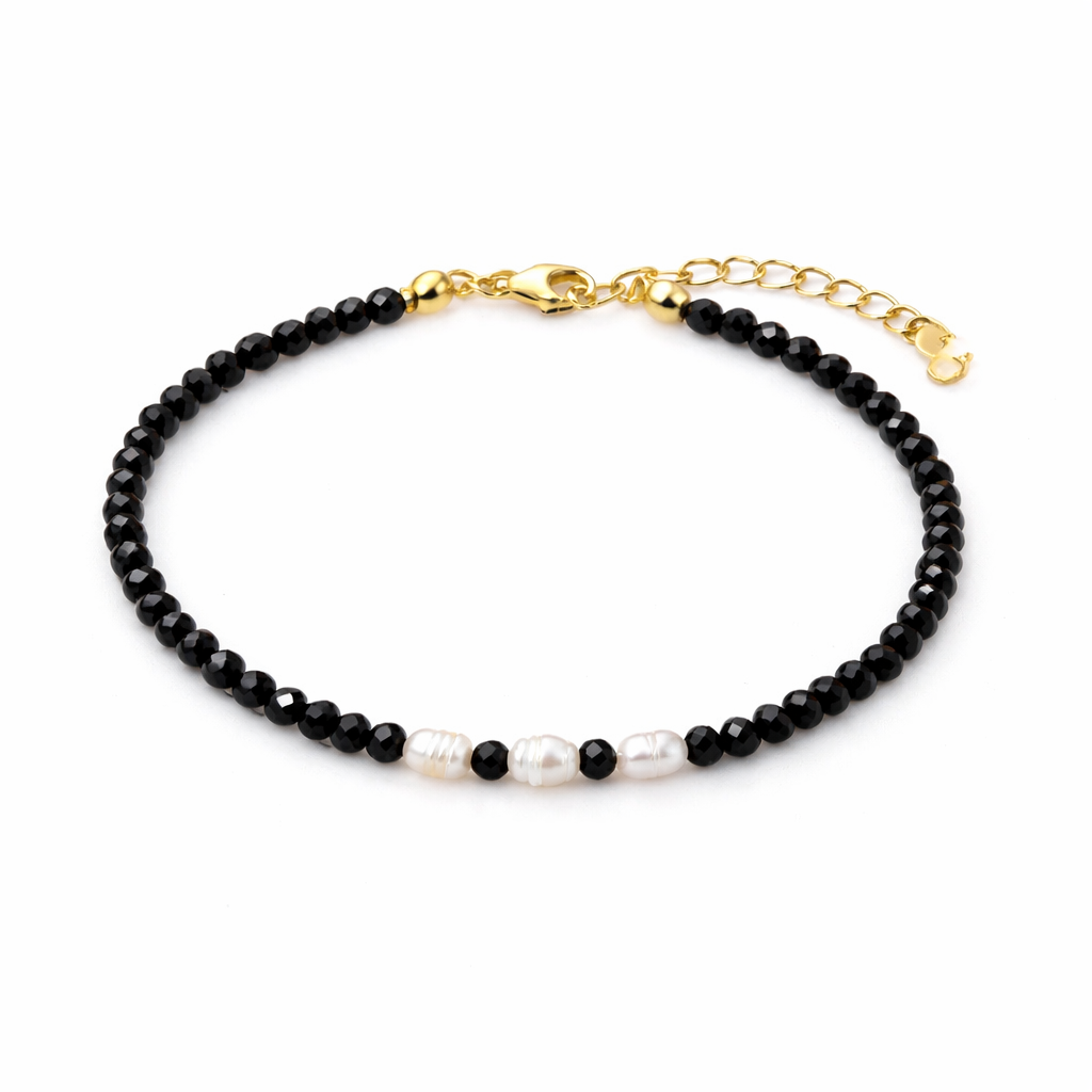 Bracciali con pietre dure e perle di fiume