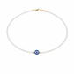 Collana con perline in vetro e occhio greco in resina