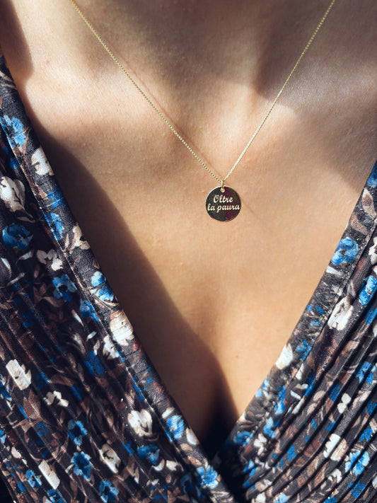 Collana con targhetta personalizzata in argento 925