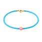 Bracciali con perline in vetro e margherita in madreperla